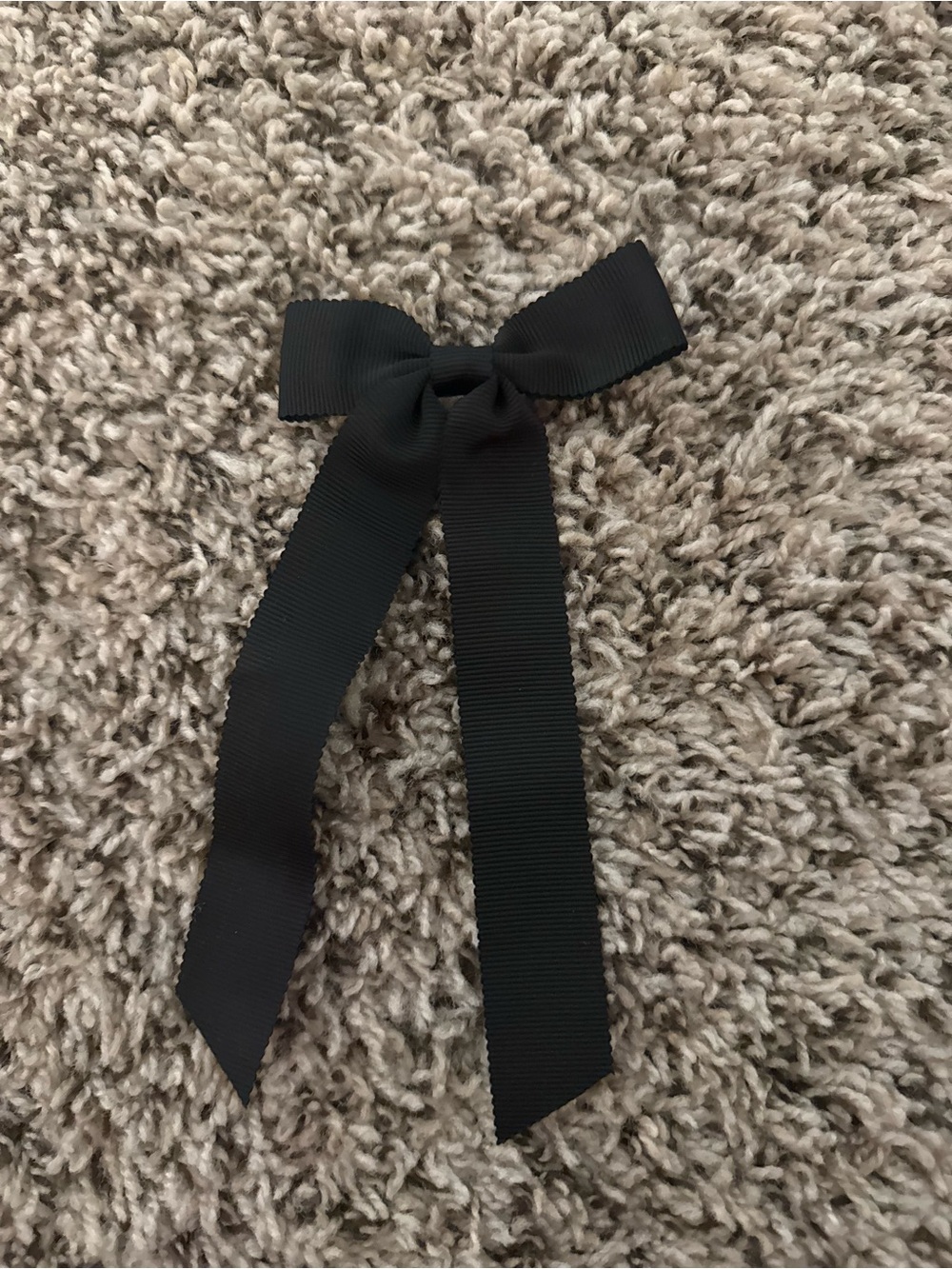 black and white clip hair bow